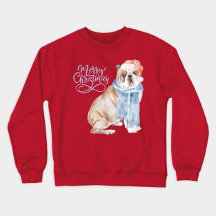 Christmas Bulldog Crewneck Sweatshirt